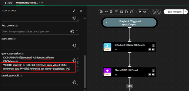 Figure 3 Scheduled IOC Hunting Playbooks