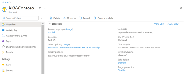 Microsoft Azure Key vault