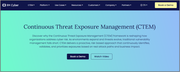XM Cyber Continuous Threat Exposure Management platform (Source: XM Cyber)