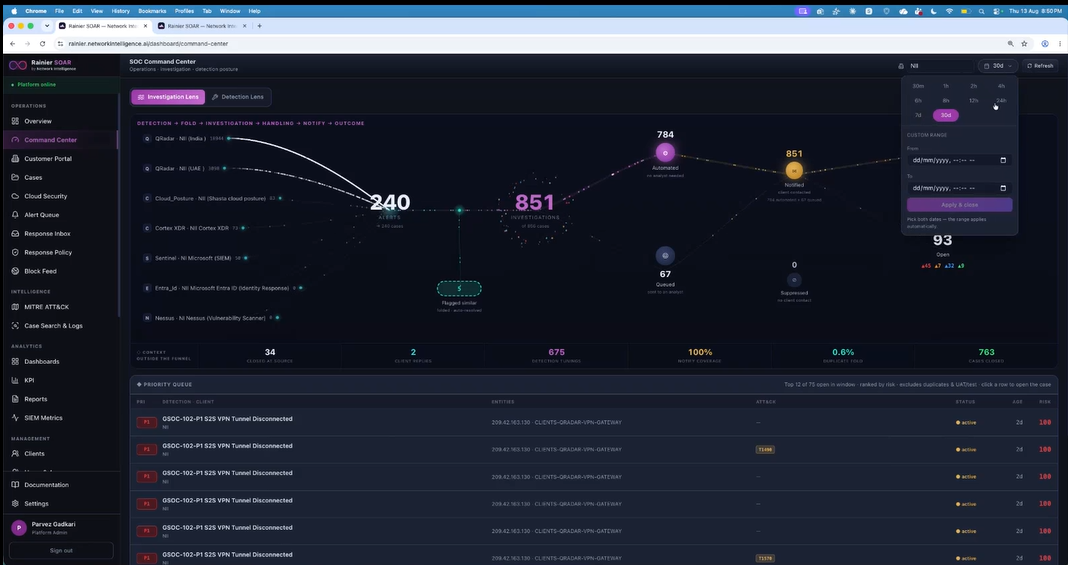 Agentic Soc dashboard